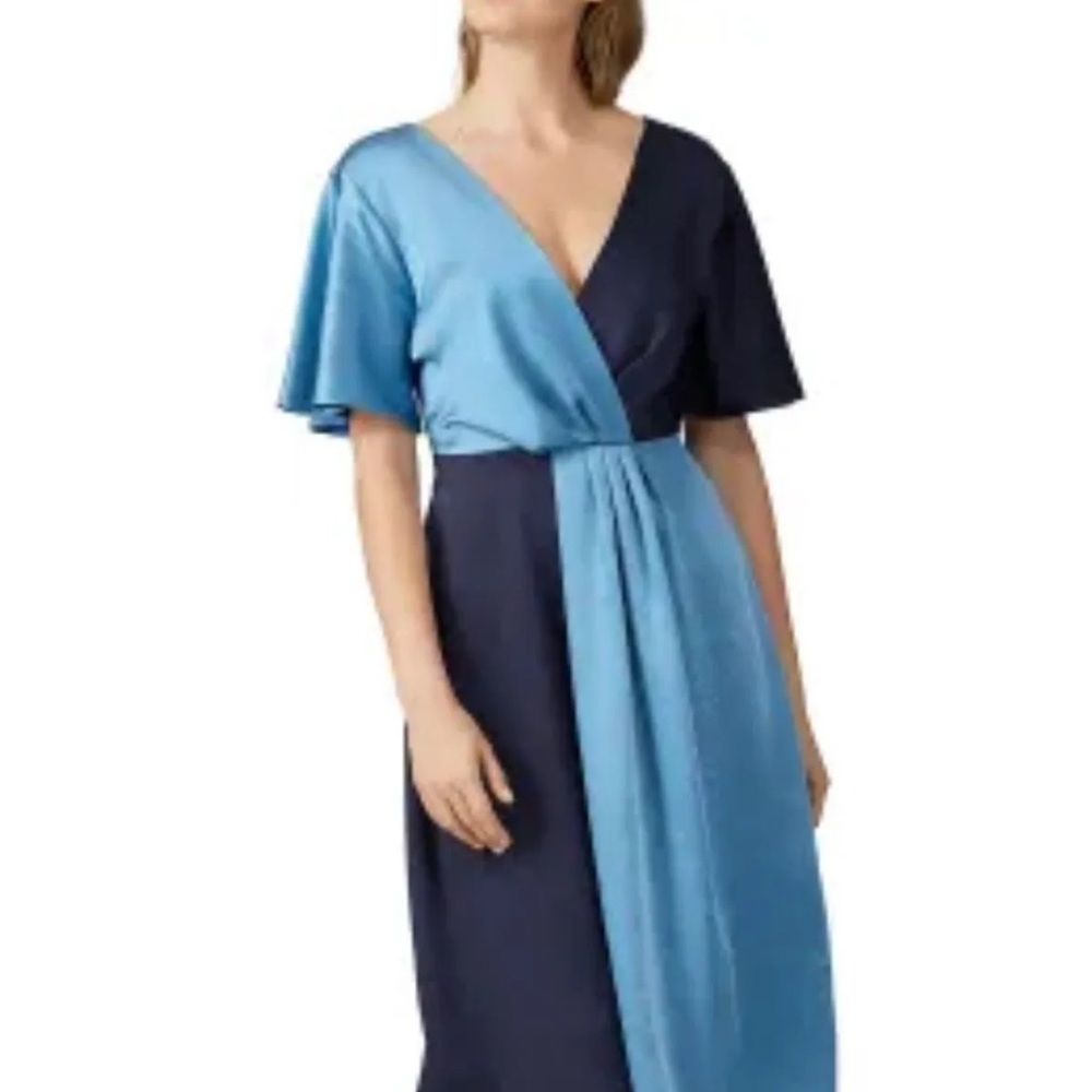 Adelyn Rae Two-Tone Blue Dress